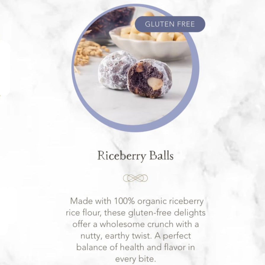 【泰國人氣曲奇】P.S. I Love You - Macadamia Balls (紫莓香米 Riceberry / Gluten Free)
