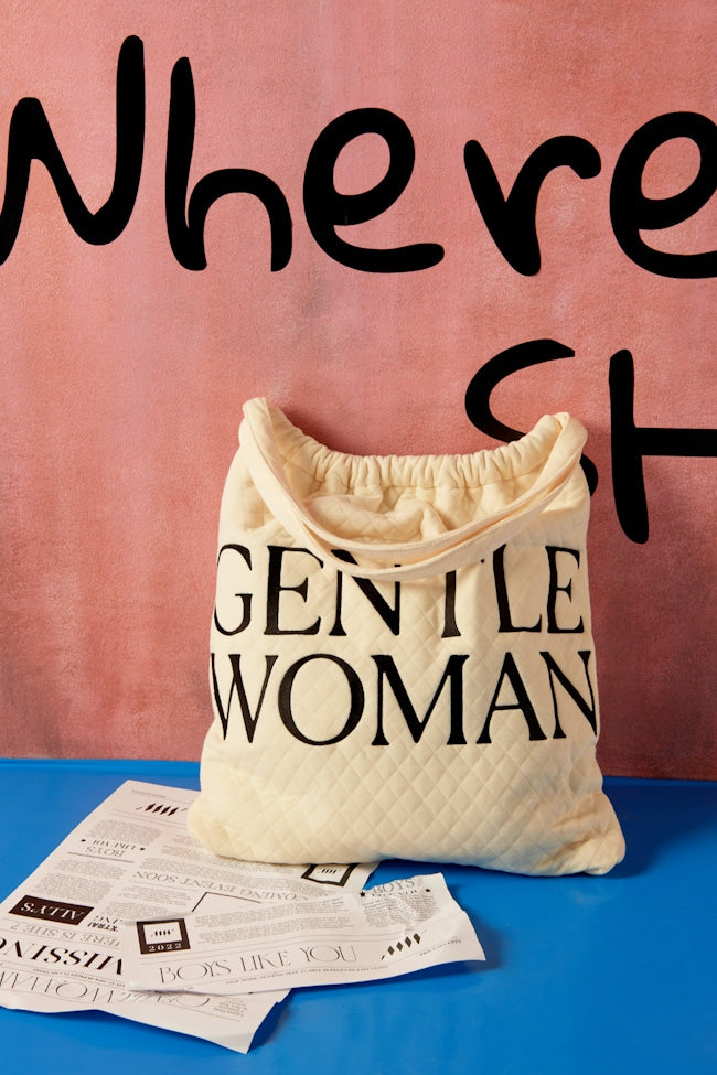 GENTLEWOMAN - OH BOY! TOTE (CREAM/PINK/PURPLE)