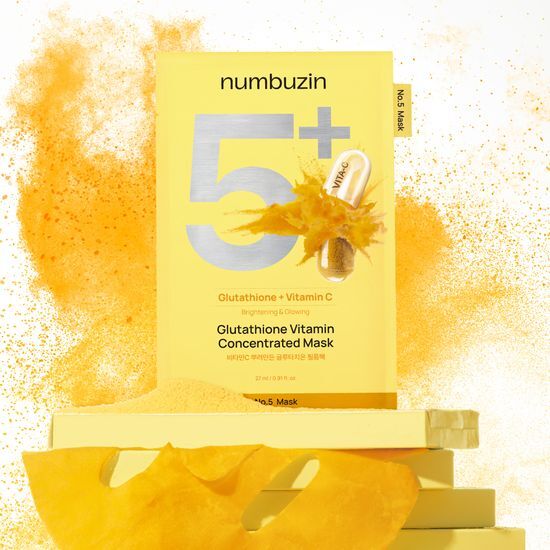 Numbuzin No.5 維C谷胱甘肽淡斑面膜(1盒4片)