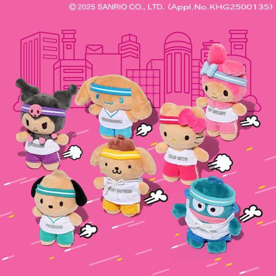 Olive Young X Sanrio - Cute Run系列 - 公仔掛飾