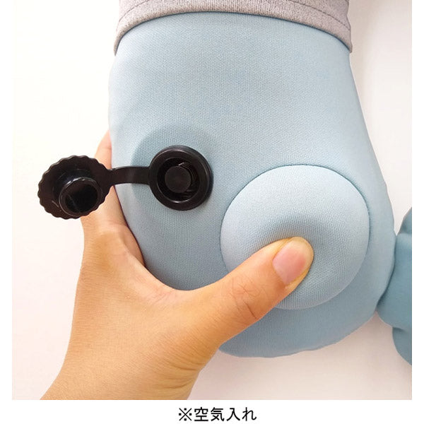 Snoopy旅行充氣頸枕 (粉藍色)