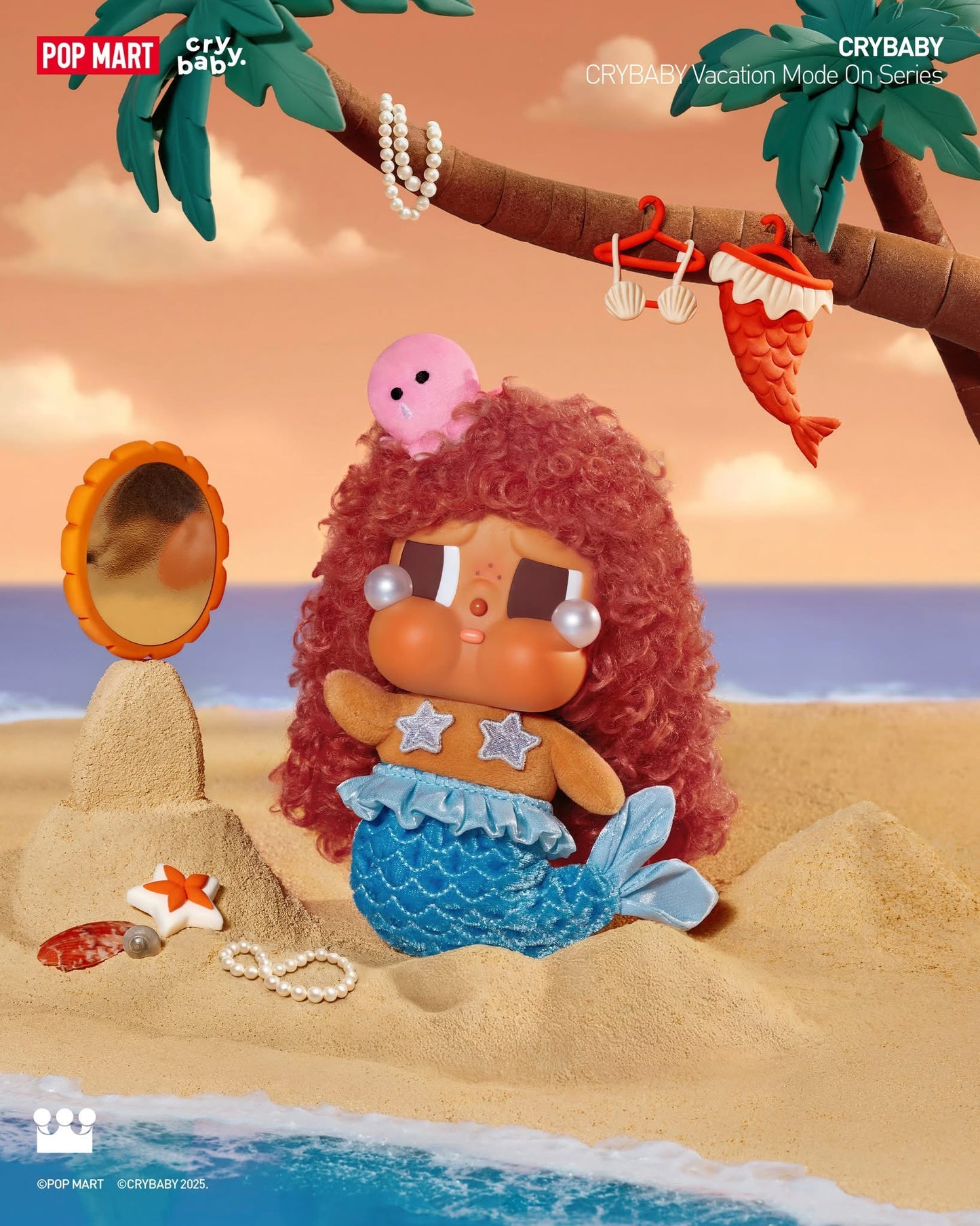 ＊CRYBABY Vacation Mode On系列 - 搪膠毛絨掛件盲盒