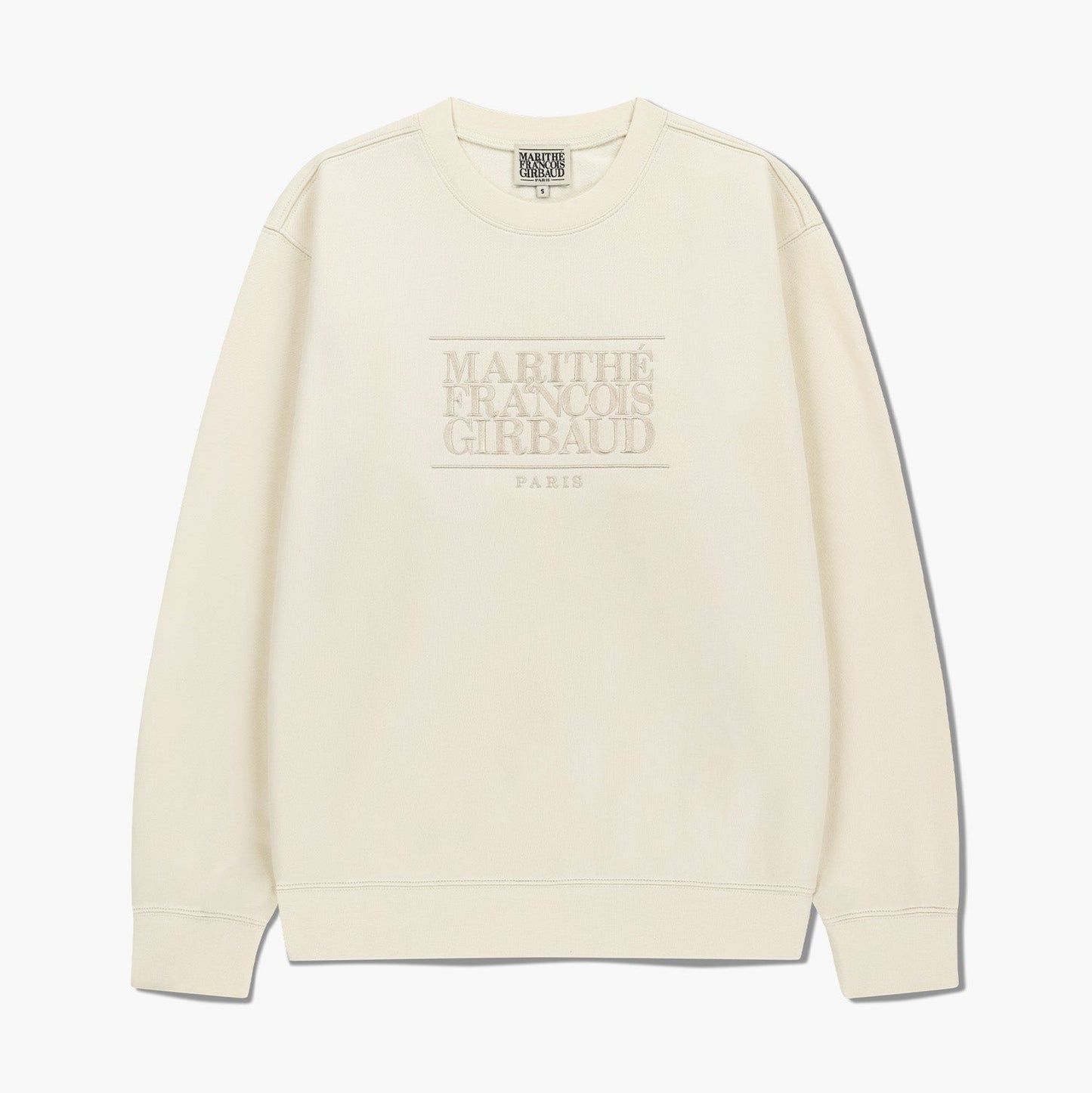 MARITHÉ FRANÇOIS GIRBAUD - Classic Logo Embroidery Sweatshirt (Brushed) Cream