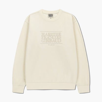 MARITHÉ FRANÇOIS GIRBAUD - Classic Logo Embroidery Sweatshirt (Brushed) Cream