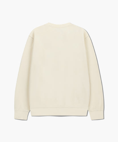 MARITHÉ FRANÇOIS GIRBAUD - Classic Logo Embroidery Sweatshirt (Brushed) Cream