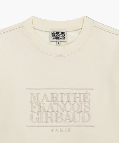 MARITHÉ FRANÇOIS GIRBAUD - Classic Logo Embroidery Sweatshirt (Brushed) Cream