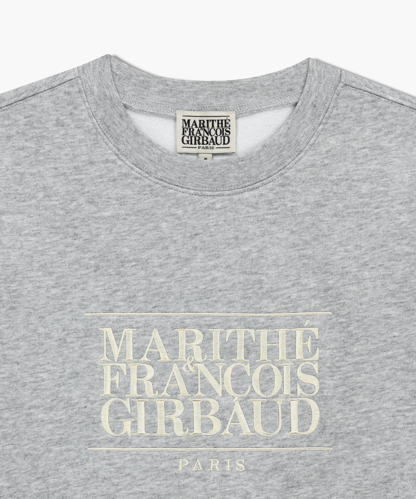 MARITHÉ FRANÇOIS GIRBAUD - Classic Logo Embroidery Sweatshirt (Brushed) Heather Gray