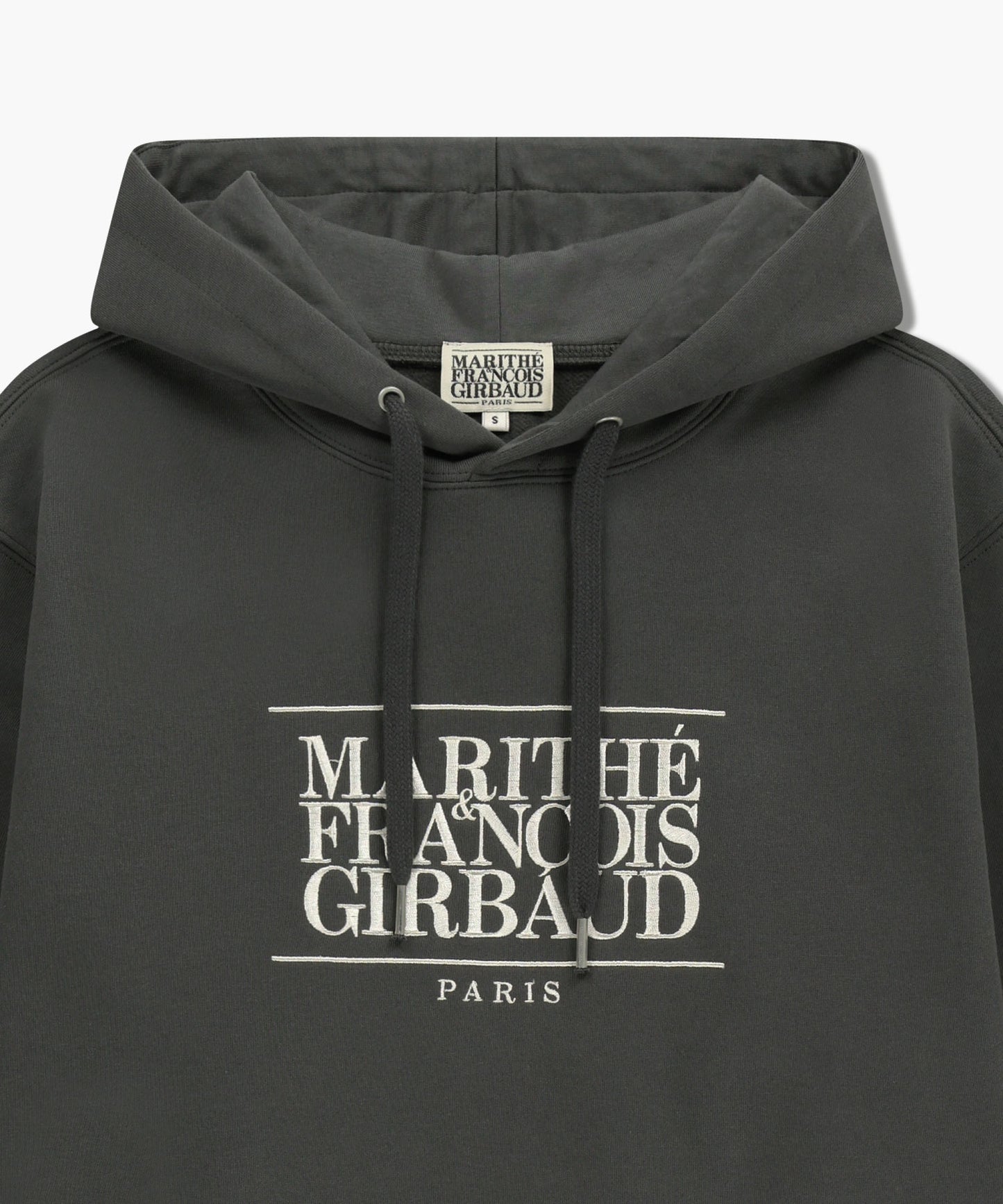 MARITHÉ FRANÇOIS GIRBAUD - Classic Logo Embroidery Hoodie (Brushed) Charcoal