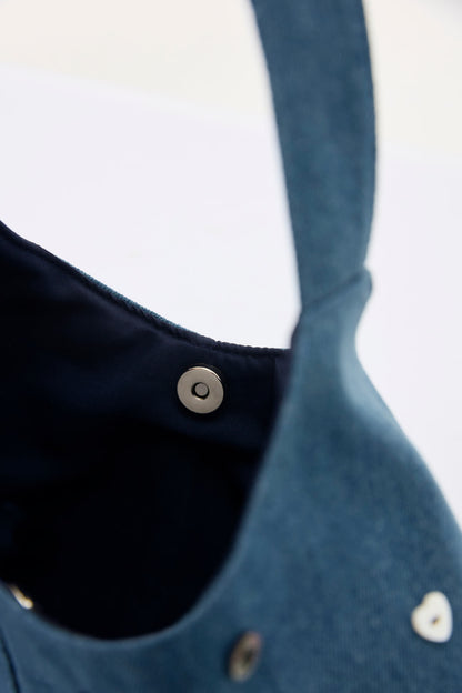 GENTLEWOMAN -  Uncoated Denim Hobo Bag
