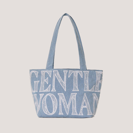 GENTLEWOMAN -  Lace on Deck Denim Tote Bag