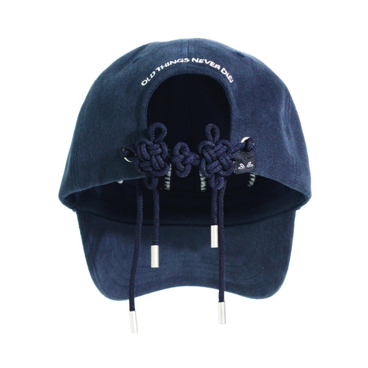 [DOUBLE HEART] KNOT CAP 繩結花花帽 - NAVY