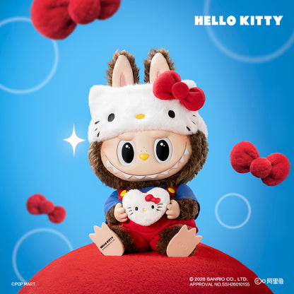 ＊LABUBU - THE MONSTERS × HELLO KITTY 搪膠毛絨公仔