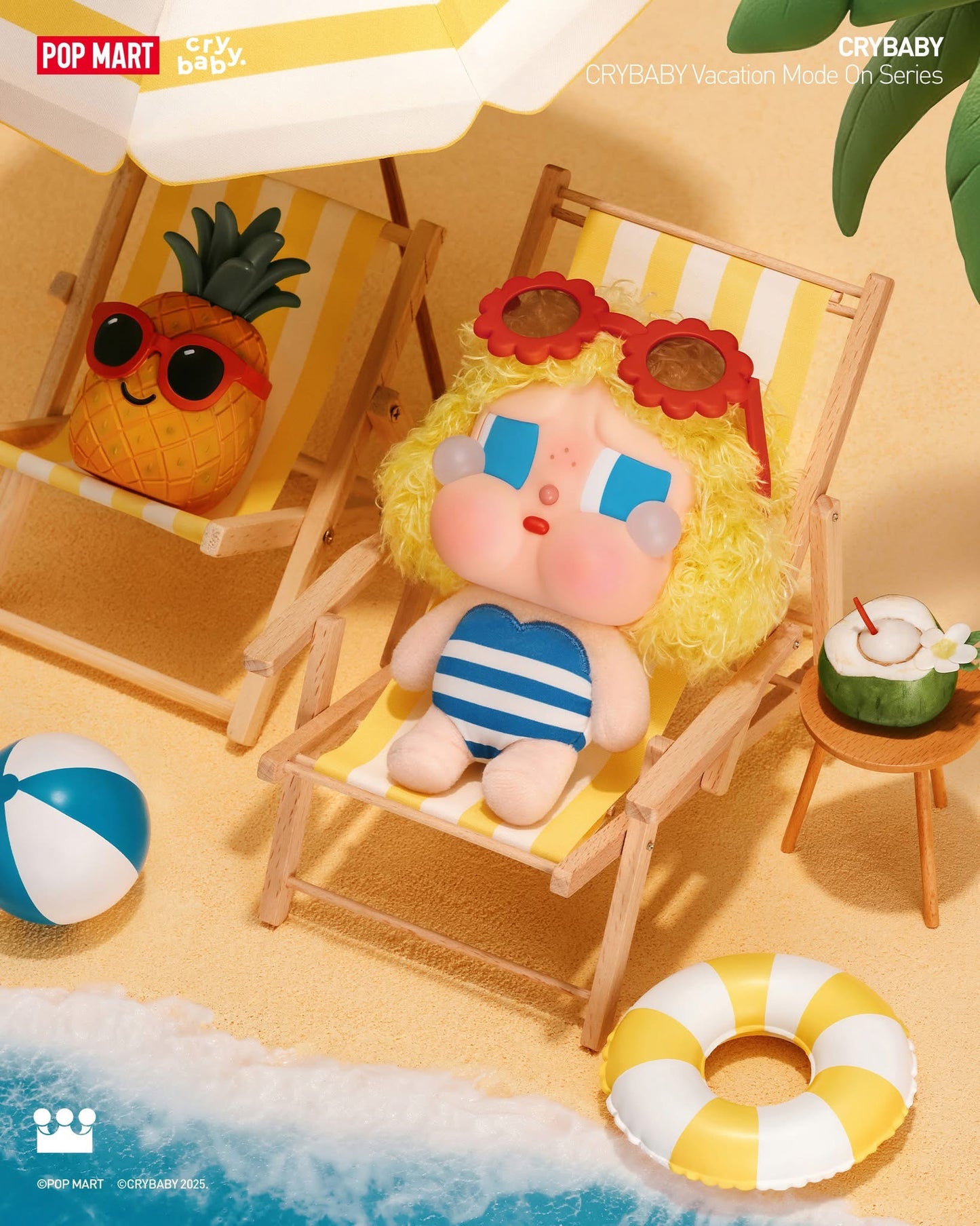 ＊CRYBABY Vacation Mode On系列 - 搪膠毛絨掛件盲盒