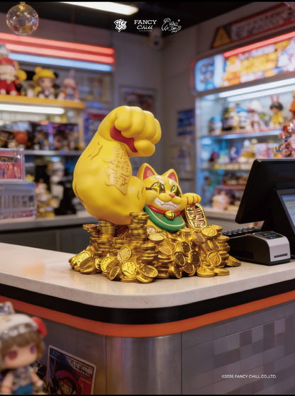 ＊Great Power Fortune Cat - Golden Mountain 大力金山