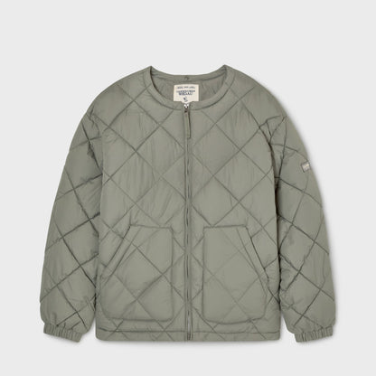 WHO.A.U - Hooded Quilting Jumper Khaki