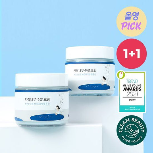 Round Lab獨島白樺樹補水面霜80ml（1套2件）
