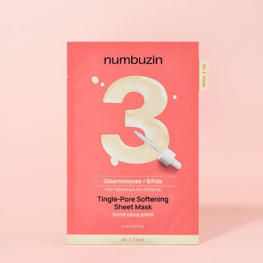 Numbuzin No.3 水光收毛孔面膜（1盒4片）