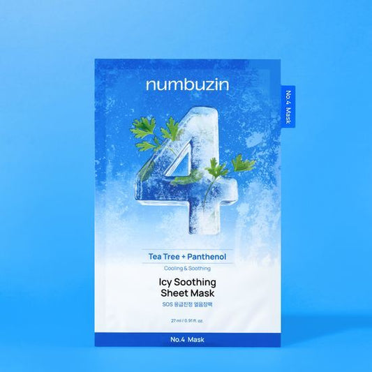 Numbuzin No.4 極速冷卻舒緩面膜（1盒4片）