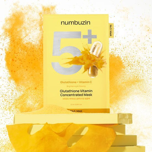 Numbuzin No.5 維C谷胱甘肽淡斑面膜（1盒4片）