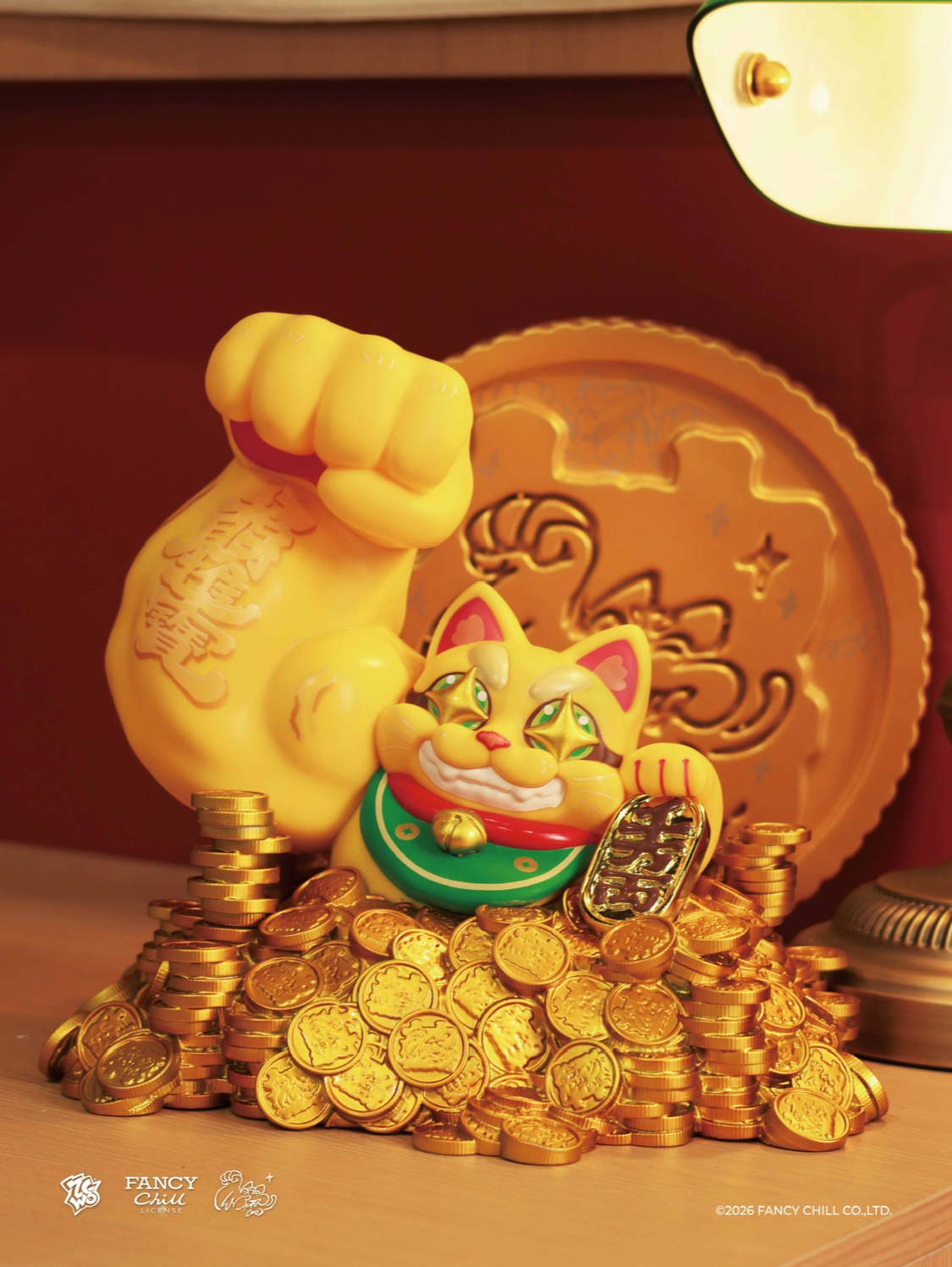 ＊Great Power Fortune Cat - Golden Mountain 大力金山