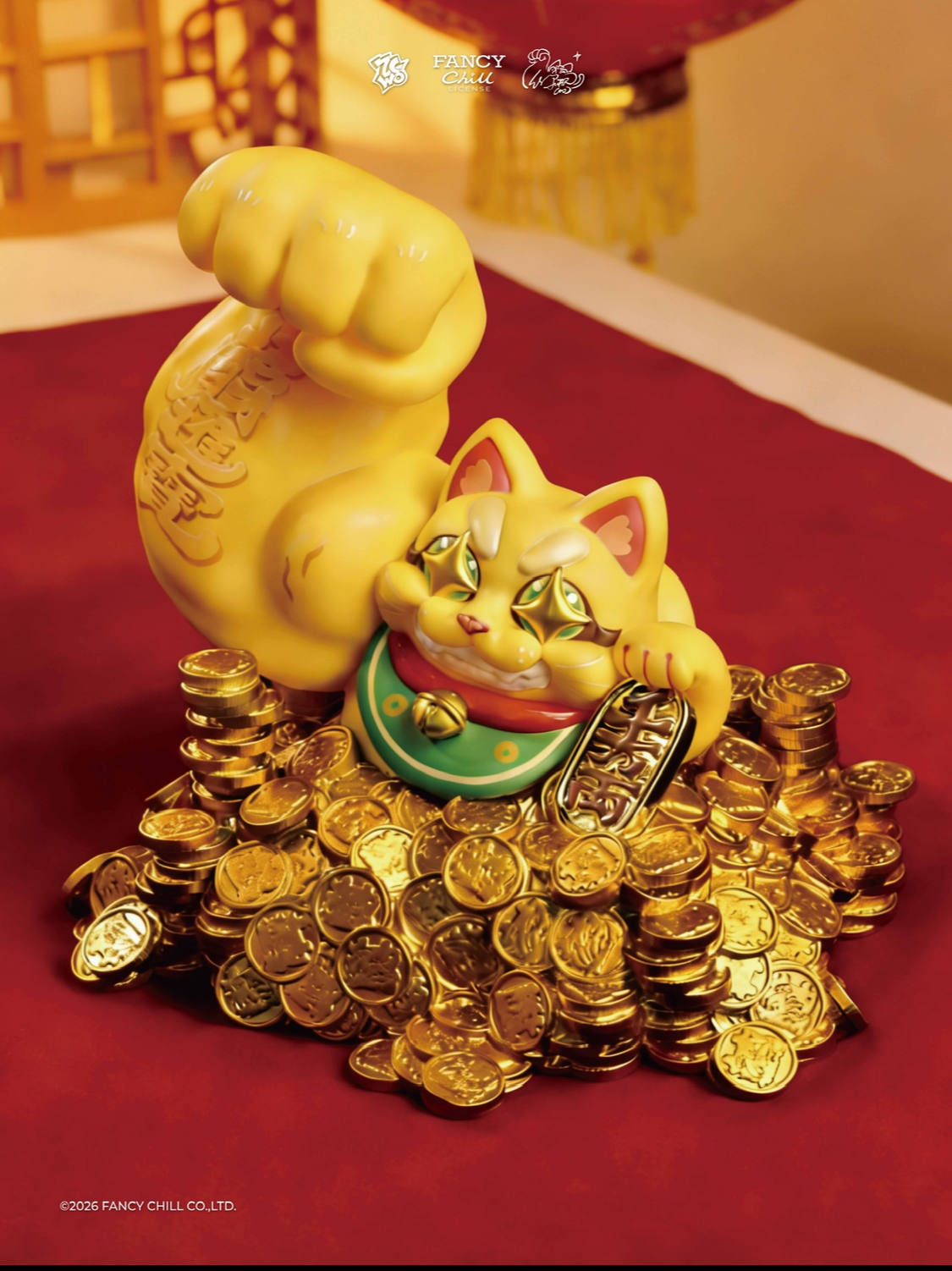 ＊Great Power Fortune Cat - Golden Mountain 大力金山