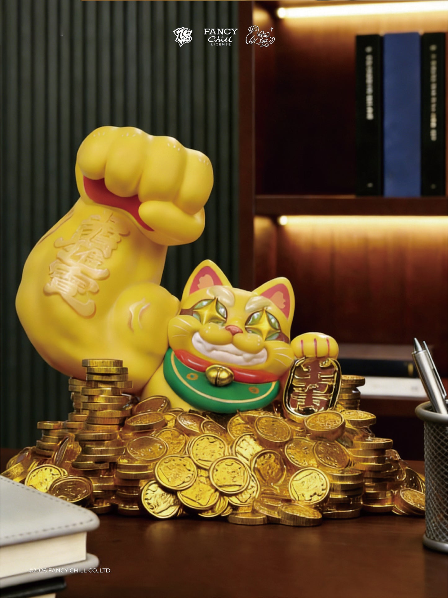 ＊Great Power Fortune Cat - Golden Mountain 大力金山