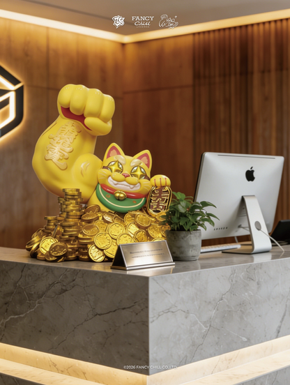 ＊Great Power Fortune Cat - Golden Mountain 大力金山