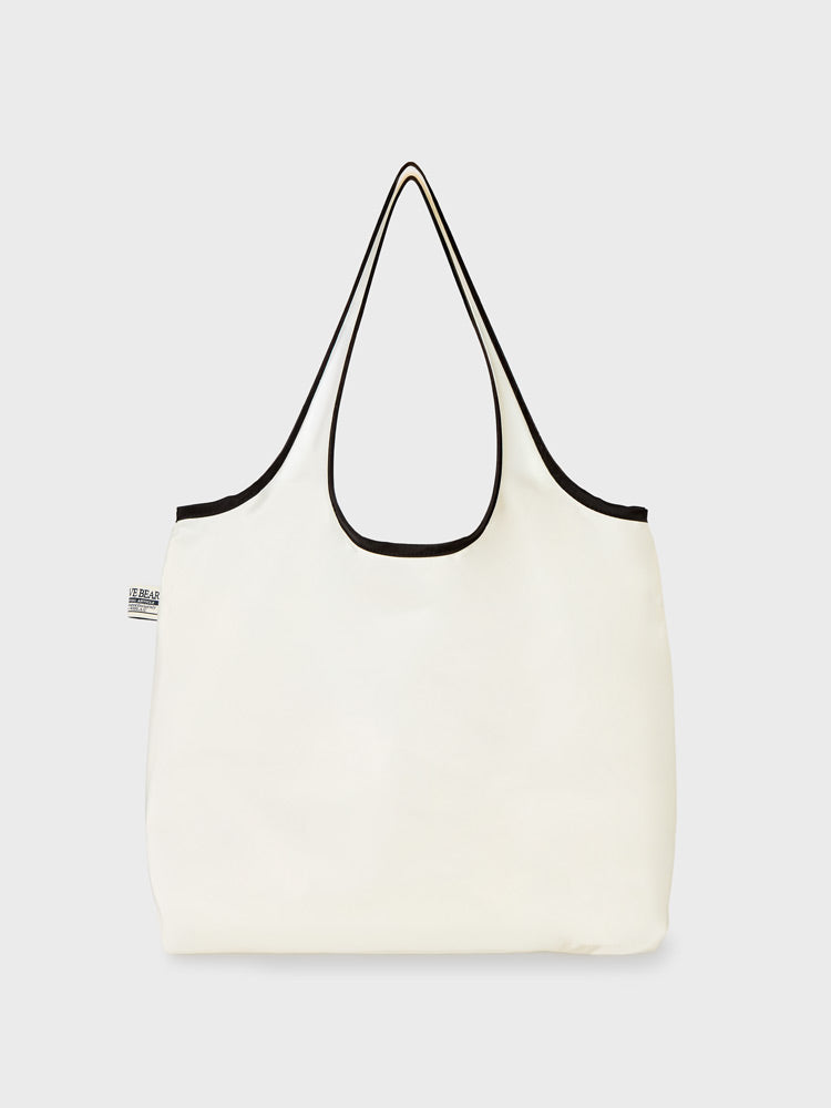 WHO.A.U - Steve Packable Light Bag Seoul Edition - Ivory｜可摺疊環保袋