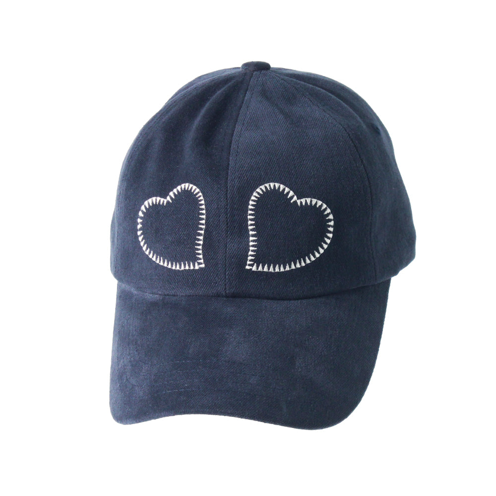 [DOUBLE HEART] KNOT CAP 繩結花花帽 - NAVY