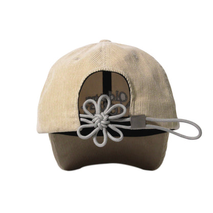 [CORDUROY FLOWER] KNOT CAP 繩結花花帽 - 燈芯絨 BEIGE