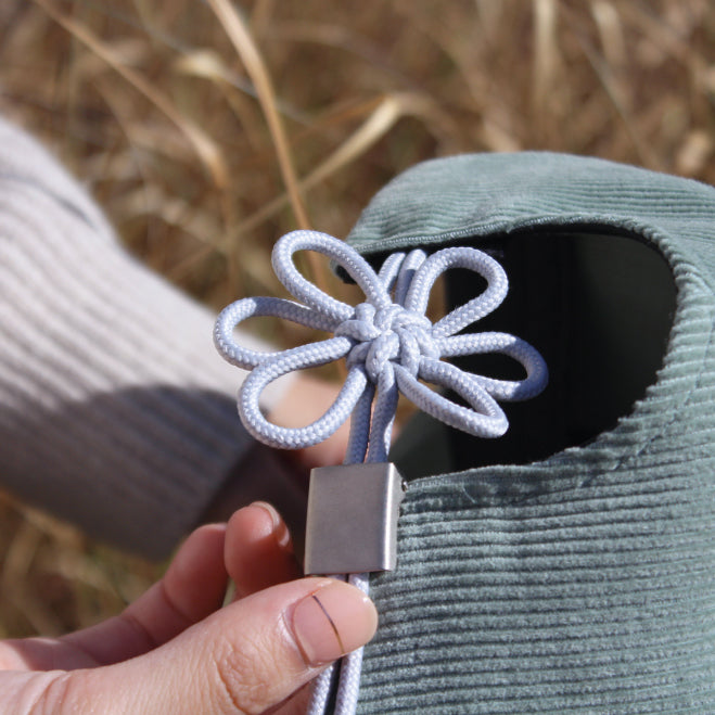 [CORDUROY FLOWER] KNOT CAP 繩結花花帽 - 燈芯絨 MINT
