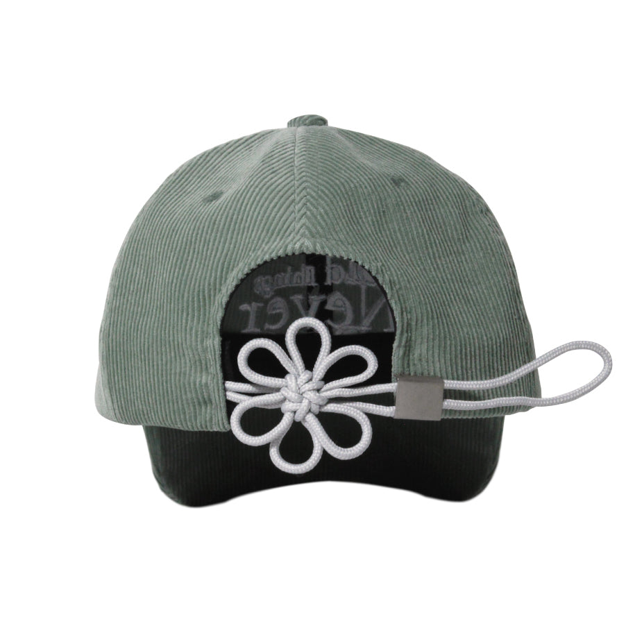 [CORDUROY FLOWER] KNOT CAP 繩結花花帽 - 燈芯絨 MINT