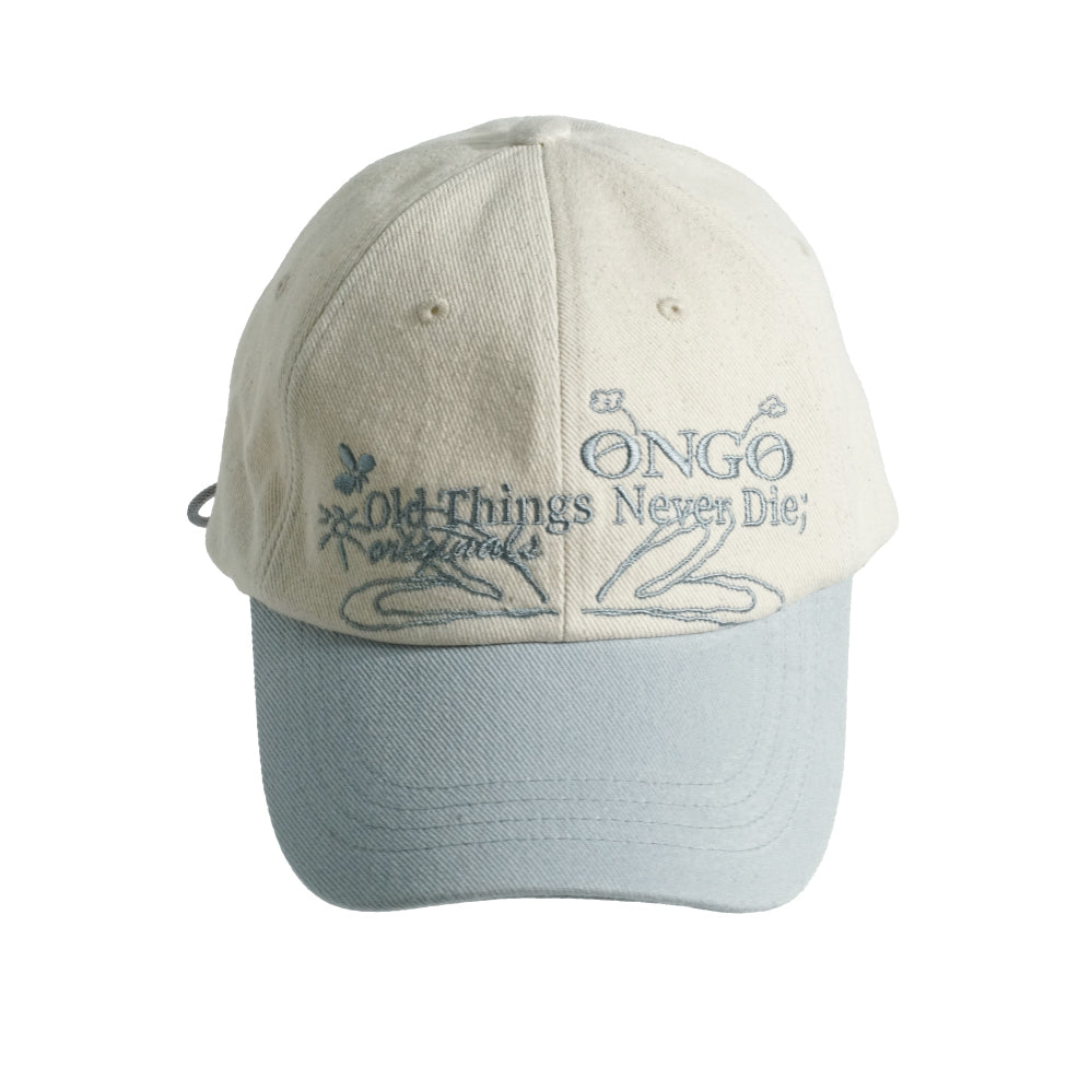 [FLOWER] KNOT CAP 繩結花花帽 - ASH BLUE