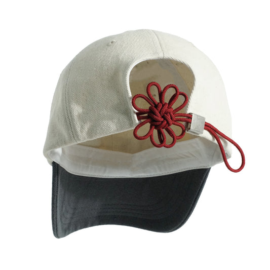 [FLOWER] KNOT CAP 繩結花花帽 - CHARCOAL