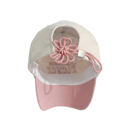 [FLOWER] KNOT CAP 繩結花花帽 - PINK