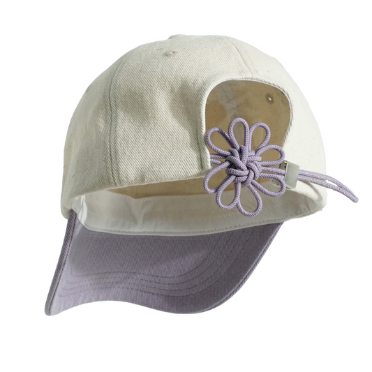 [FLOWER] KNOT CAP 繩結花花帽 - PURPLE