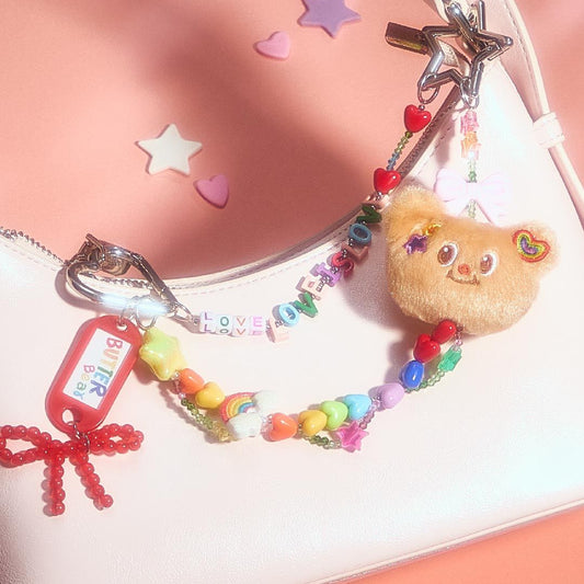 Butterbear - Beaded Rainbow掛飾