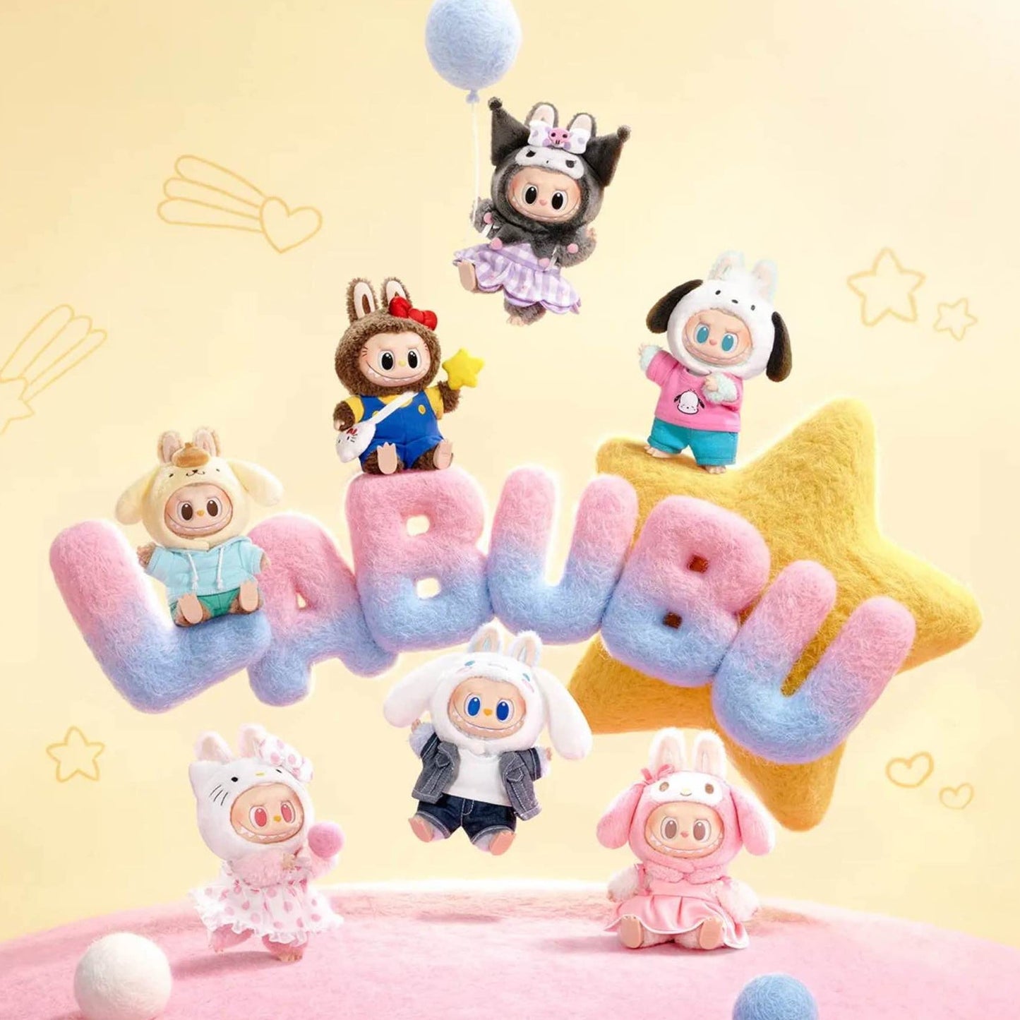 ＊LABUBU - THE MONSTERS X SANRIO毛絨掛件盲盒